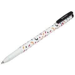 Ручка шариковая BRAUBERG SOFT TOUCH GRIP &laquo;CONFETTI&raquo;, СИНЯЯ, мягкое покрытие, узел 0,7 мм, 143723