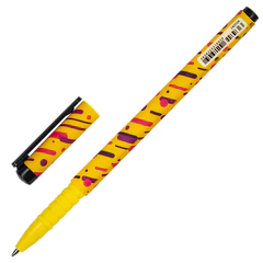 Ручка шариковая BRAUBERG SOFT TOUCH GRIP &laquo;LINES&raquo;, СИНЯЯ, мягкое покрытие, узел 0,7 мм, 143724