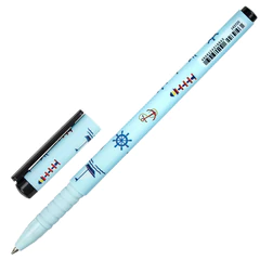 Ручка шариковая BRAUBERG SOFT TOUCH GRIP &laquo;NAVY&raquo;, СИНЯЯ, мягкое покрытие, узел 0,7 мм, 143725