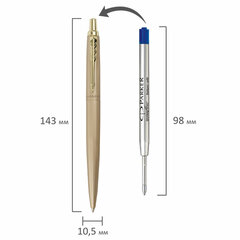 Ручка шариковая PARKER &laquo;Jotter XL Monochrome Gold GT&raquo;, корпус золотой, нержавеющая сталь, синяя,2122754