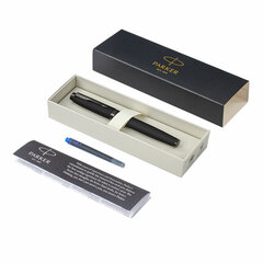 Ручка перьевая PARKER &laquo;IM Achromatic Black BT&raquo;, черный матовый, нержавеющая сталь, синяя, 2127741