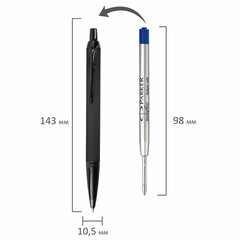 Ручка шариковая PARKER &laquo;IM Achromatic Black BT&raquo;, черный матовый, нержавеющая сталь, синяя, 2127618