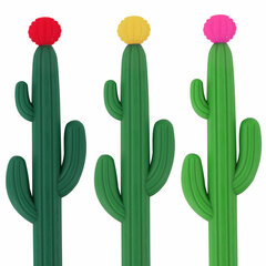 Ручка фигурная шариковая ЮНЛАНДИЯ &laquo;Кактус&raquo;, мягкий силиконовый корпус, ассорти, СИНЯЯ, пишущий узел 0,7 мм, 143774