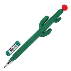 Ручка фигурная шариковая ЮНЛАНДИЯ &laquo;Кактус&raquo;, мягкий силиконовый корпус, ассорти, СИНЯЯ, пишущий узел 0,7 мм, 143774