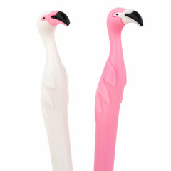 Ручка фигурная шариковая ЮНЛАНДИЯ &laquo;Фламинго&raquo;, мягкий силиконовый корпус, ассорти, СИНЯЯ, пишущий узел 0,7 мм, 143775