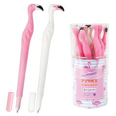 Ручка фигурная шариковая ЮНЛАНДИЯ &laquo;Фламинго&raquo;, мягкий силиконовый корпус, ассорти, СИНЯЯ, пишущий узел 0,7 мм, 143775