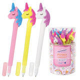 Ручка фигурная шариковая ЮНЛАНДИЯ "Единорог", мягкий силиконовый корпус, ассорти, СИНЯЯ, пишущий узел 0,7 мм, 143776