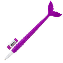 Ручка фигурная шариковая ЮНЛАНДИЯ &laquo;Русалка&raquo;, мягкий силиконовый корпус, ассорти, СИНЯЯ, пишущий узел 0,7 мм, 143777