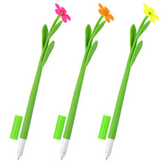 Ручка фигурная шариковая ЮНЛАНДИЯ &laquo;Цветочек&raquo;, мягкий силиконовый корпус, ассорти, СИНЯЯ, пишущий узел 0,7 мм, 143779