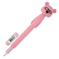 Ручка фигурная шариковая ЮНЛАНДИЯ &laquo;Мишка&raquo;, мягкий силиконовый корпус, ассорти, СИНЯЯ, пишущий узел 0,7 мм, 143780