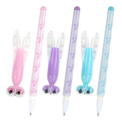 Ручка фигурная шариковая ЮНЛАНДИЯ &laquo;Стрекоза&raquo;, корпус ассорти, СИНЯЯ, пишущий узел 0,7 мм, 143789