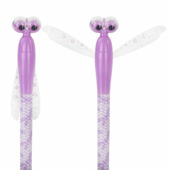 Ручка фигурная шариковая ЮНЛАНДИЯ &laquo;Стрекоза&raquo;, корпус ассорти, СИНЯЯ, пишущий узел 0,7 мм, 143789