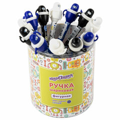 Ручка фигурная шариковая ЮНЛАНДИЯ &laquo;Робот&raquo;, корпус ассорти, СИНЯЯ, пишущий узел 0,7 мм, 143790