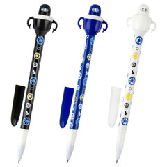 Ручка фигурная шариковая ЮНЛАНДИЯ &laquo;Робот&raquo;, корпус ассорти, СИНЯЯ, пишущий узел 0,7 мм, 143790