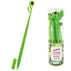 Ручка фигурная шариковая ЮНЛАНДИЯ &laquo;Авокадо&raquo;, мягкий силиконовый корпус, СИНЯЯ, пишущий узел 0,7 мм, 143794