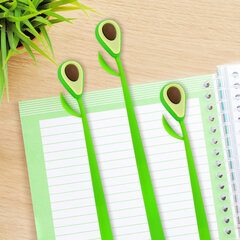 Ручка фигурная шариковая ЮНЛАНДИЯ &laquo;Авокадо&raquo;, мягкий силиконовый корпус, СИНЯЯ, пишущий узел 0,7 мм, 143794