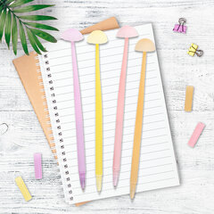 Ручка фигурная шариковая ЮНЛАНДИЯ &laquo;Гриб&raquo;, силиконовый корпус, ассорти, СИНЯЯ, пишущий узел 0,7 мм, 143796