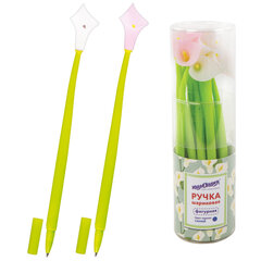 Ручка фигурная шариковая ЮНЛАНДИЯ &laquo;Цветок&raquo;, силиконовый корпус, ассорти, СИНЯЯ, пишущий узел 0,7 мм, 143797