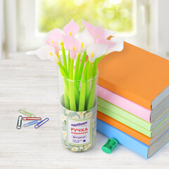 Ручка фигурная шариковая ЮНЛАНДИЯ &laquo;Цветок&raquo;, силиконовый корпус, ассорти, СИНЯЯ, пишущий узел 0,7 мм, 143797