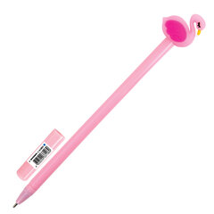 Ручка с топпером шариковая ЮНЛАНДИЯ &laquo;Лебедь&raquo;, корпус ассорти, СИНЯЯ, пишущий узел 0,7 мм, 143801