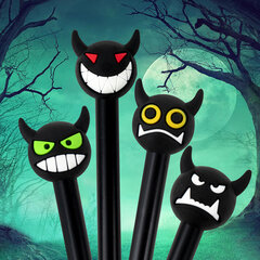 Ручка с топпером шариковая ЮНЛАНДИЯ &laquo;Чертёнок&raquo;, корпус ассорти, СИНЯЯ, пишущий узел 0,7 мм, 143812