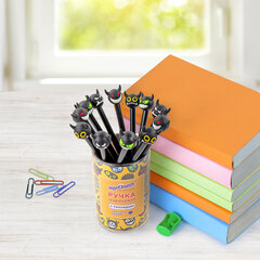 Ручка с топпером шариковая ЮНЛАНДИЯ &laquo;Чертёнок&raquo;, корпус ассорти, СИНЯЯ, пишущий узел 0,7 мм, 143812