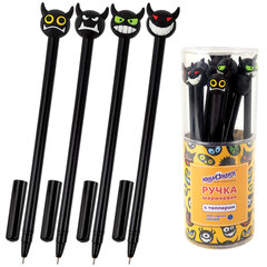 Ручка с топпером шариковая ЮНЛАНДИЯ &laquo;Чертёнок&raquo;, корпус ассорти, СИНЯЯ, пишущий узел 0,7 мм, 143812