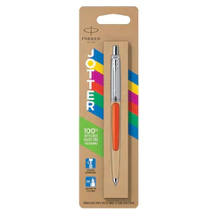 Ручка шариковая PARKER &laquo;Jotter Orig Orange&raquo;, корпус оранжевый, детали хром, блистер, синяя, 2076054