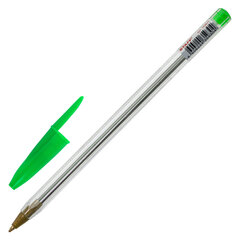 Ручка шариковая STAFF &laquo;Basic Budget BP-04&raquo;, ЗЕЛЕНАЯ, линия письма 0,5 мм, с штрихкодом, 143871