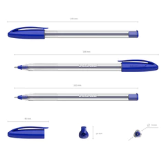 Ручка шариковая ERICH KRAUSE &laquo;U-108 Stick Classic&raquo;, СИНЯЯ, узел 1 мм, линия 0,3 мм, 47564