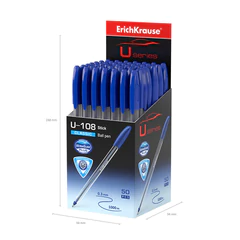 Ручка шариковая ERICH KRAUSE &laquo;U-108 Stick Classic&raquo;, СИНЯЯ, узел 1 мм, линия 0,3 мм, 47564