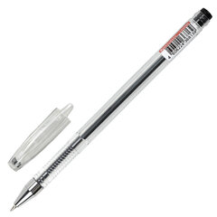 Ручка гелевая BRAUBERG &laquo;EXTRA&raquo;, ЧЕРНАЯ, корпус прозрачный, узел 0,5 мм, линия 0,35 мм, 143900