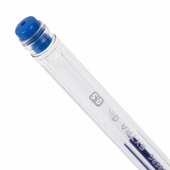 Ручка гелевая BRAUBERG &laquo;EXTRA&raquo;, СИНЯЯ, корпус прозрачный, узел 0,5 мм, линия 0,35 мм, 143902