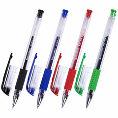 Ручки гелевые с грипом BRAUBERG &laquo;EXTRA GT&raquo;, НАБОР 4 ЦВЕТА, стандартный узел 0,5 мм, линия письма 0,35 мм, 143923