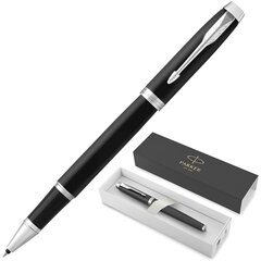 Ручка-роллер PARKER &laquo;IM Essential Muted Black CT&raquo;, корпус черный матовый, хромированные детали, черная