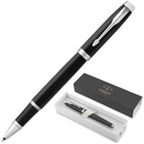 Ручка-роллер PARKER "IM Essential Muted Black CT", корпус черный матовый, хромированные детали, черная, 2143634