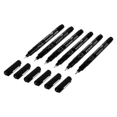 Капиллярные ручки линеры 6 шт. черные, 0,2/<wbr/>0,25/<wbr/>0,3/<wbr/>0,35/<wbr/>0,45/<wbr/>0,7 мм, BRAUBERG ART CLASSIC, 143942