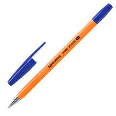 Ручки шариковые BRAUBERG &laquo;M-500 ORANGE&raquo;, НАБОР 4 шт., СИНИЕ, узел 0,7 мм, линия письма 0,35 мм, 143950