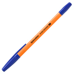 Ручки шариковые BRAUBERG &laquo;M-500 ORANGE&raquo;, НАБОР 10 шт., СИНИЕ, узел 0,7 мм, линия письма 0,35 мм, 143951