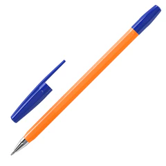 Ручки шариковые BRAUBERG &laquo;M-500 ORANGE&raquo;, НАБОР 10 шт., СИНИЕ, узел 0,7 мм, линия письма 0,35 мм, 143951