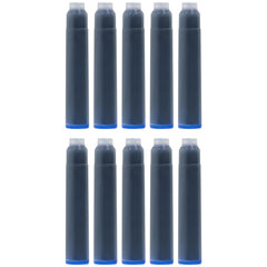 Картриджи чернильные BRAUBERG DELTA, КОМПЛЕКТ 10 штук, СИНИЕ, 143956