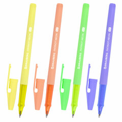 Ручка шариковая РОССИЯ &laquo;PATRIOT NEON&raquo;, СИНЯЯ, корпус ассорти, 0,7 мм, линия 0,35 мм, BRAUBERG, 143966