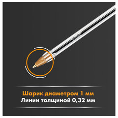 Ручки шариковые BIC &laquo;Cristal Original&raquo;, НАБОР 10 шт., СИНИЕ, узел 1 мм, линия письма 0,32 мм, пакет, 830863