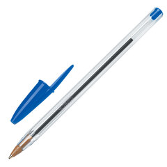 Ручки шариковые BIC &laquo;Cristal Original&raquo;, НАБОР 10 шт., СИНИЕ, узел 1 мм, линия письма 0,32 мм, пакет, 830863