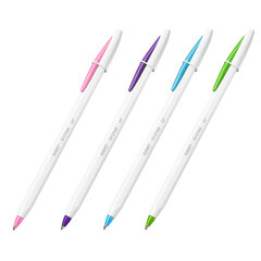 Ручки шариковые BIC &laquo;Cristal Up Fun&raquo;, НАБОР 4 ЦВЕТА (салатовый, розовый, фиолетовый, голубой), узел 1 мм, линия 0,32 мм, блистер, 949870