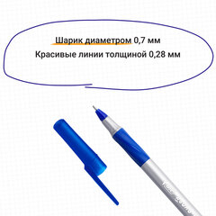 Ручки шариковые с грипом BIC &laquo;Round Stic Exact&raquo;, НАБОР 4 шт./<wbr/>3 ЦВЕТА (синий, черный, красный), линия письма 0,28 мм, блистер, 932858