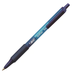 Ручки шариковые автоматические с грипом BIC &laquo;Soft Feel Fine&raquo;, НАБОР 3 шт., линия письма 0,8 мм, блистер, 893221