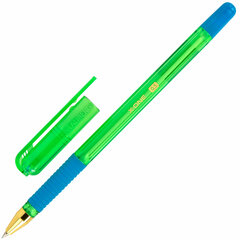 Ручка шариковая с грипом BRAUBERG &laquo;X-ONE NEON&raquo;, СИНЯЯ, корпус ассорти, узел 0,5 мм, линия письма 0,35 мм, 143987