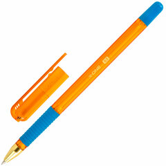 Ручка шариковая с грипом BRAUBERG &laquo;X-ONE NEON&raquo;, СИНЯЯ, корпус ассорти, узел 0,5 мм, линия письма 0,35 мм, 143987