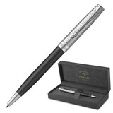 Ручка шариковая PARKER "Sonnet Legacy of Flight", корпус серебристый, черная, 2227802